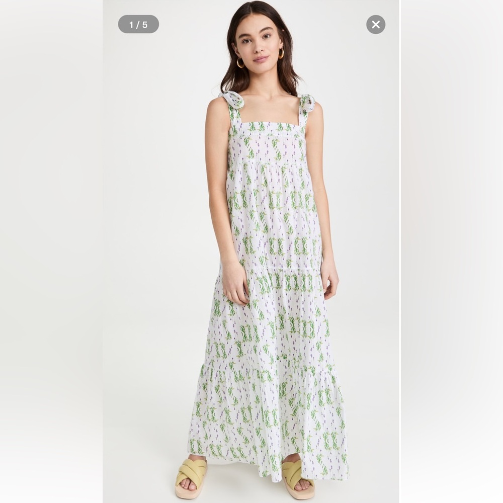 Playa Lucila Tie Shoulder Tiered Dress